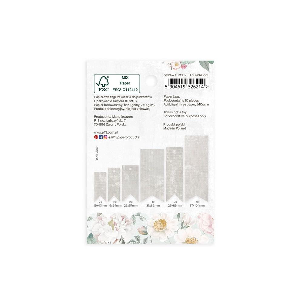 P13 Precious Double-Sided Cardstock Tags: #02, 10/Pkg (P13PRE22)