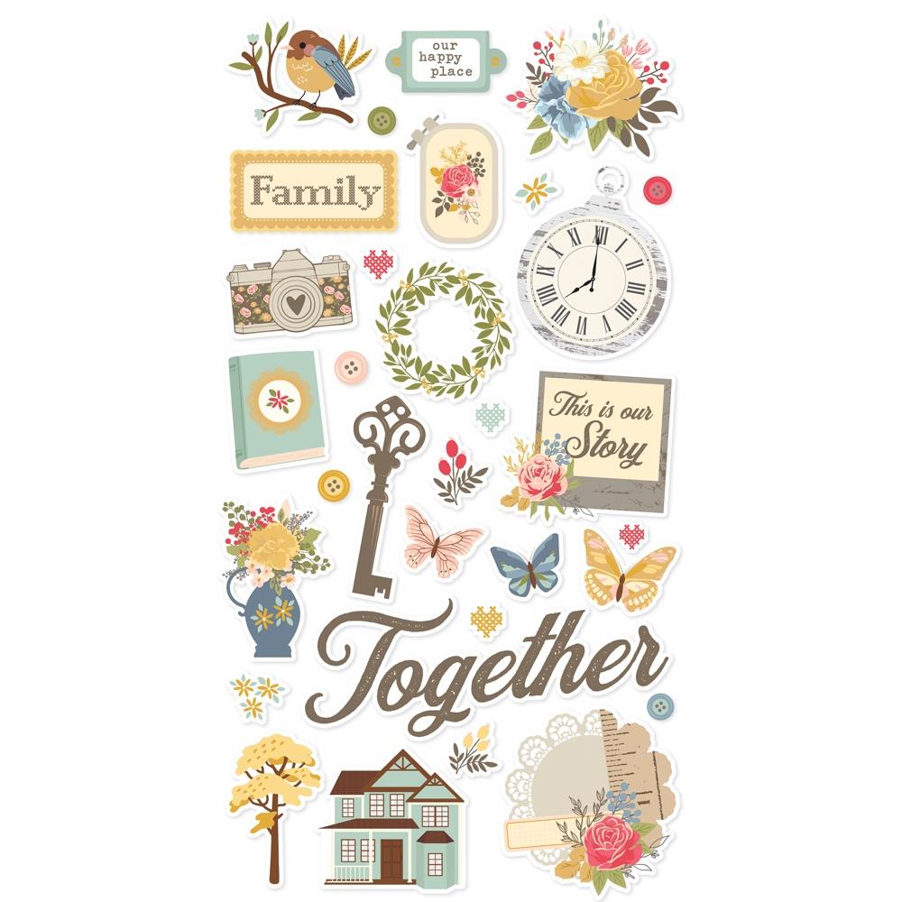 Simple Stories Front Porch 6"X12" Chipboard Stickers (23817)