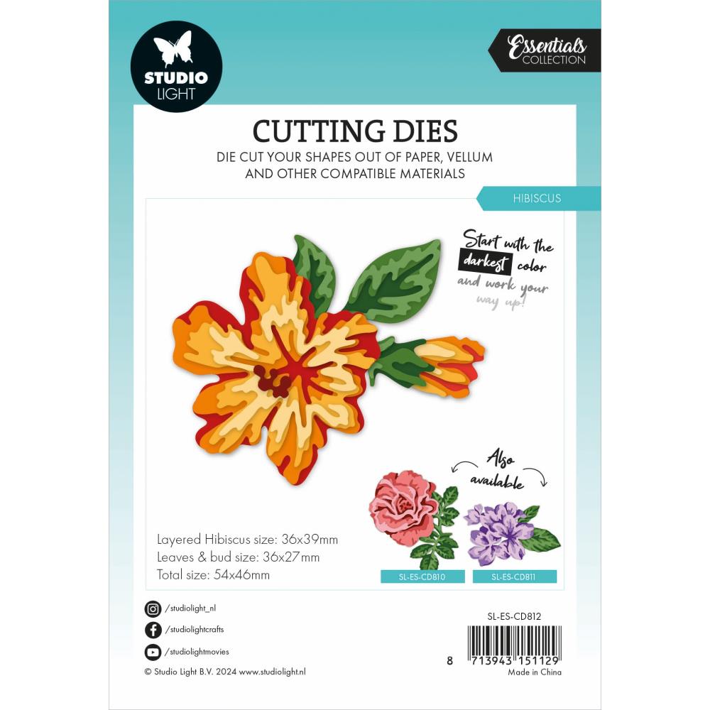 Studio Light Essentials Layered Cutting Die: Nr. 812, Hibiscus (5A0023L31G6JQ)