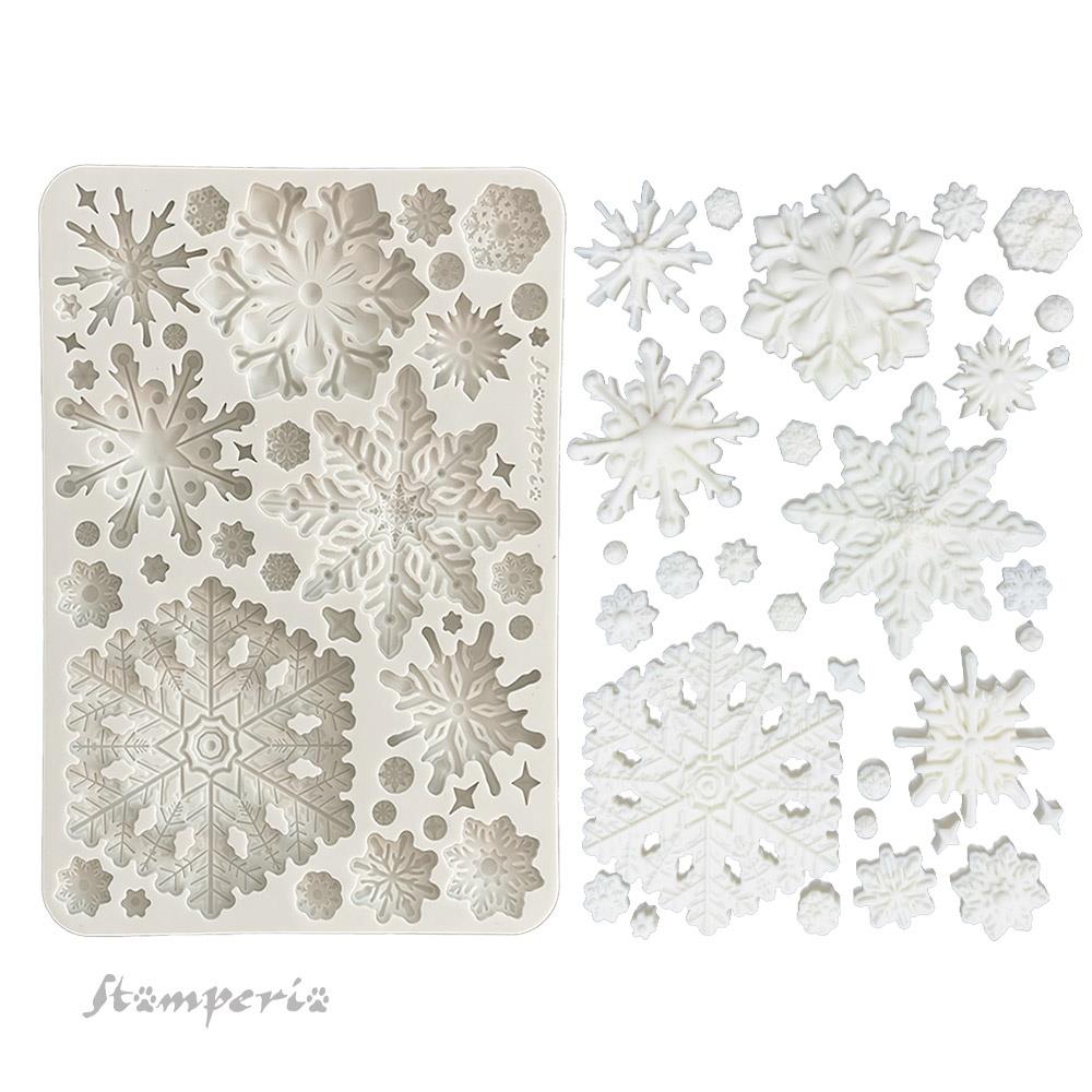 Stamperia Create Happiness Dewdrops A5 Silicone Mold: Snowflakes (KACMA545)