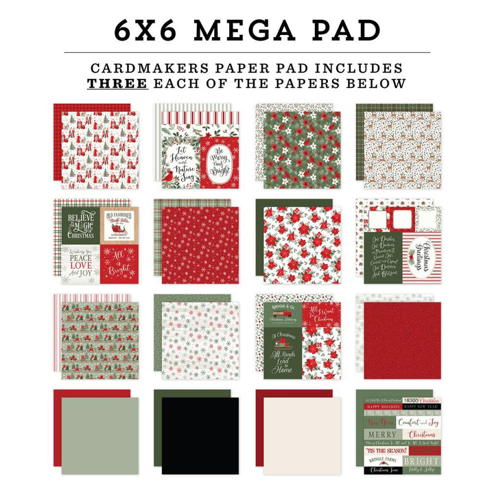 Echo Park Christmas Time 6"X6" Double-Sided Mega Paper Pad (CT330031)
