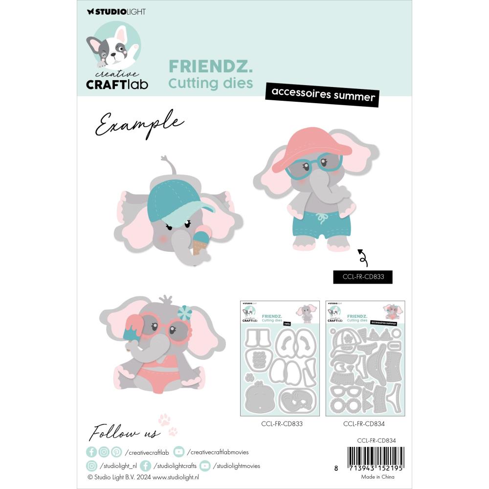 Studio Light Friendz Cutting Die: Nr. 834, Summer Accessories (5A0023KM1G6KW)