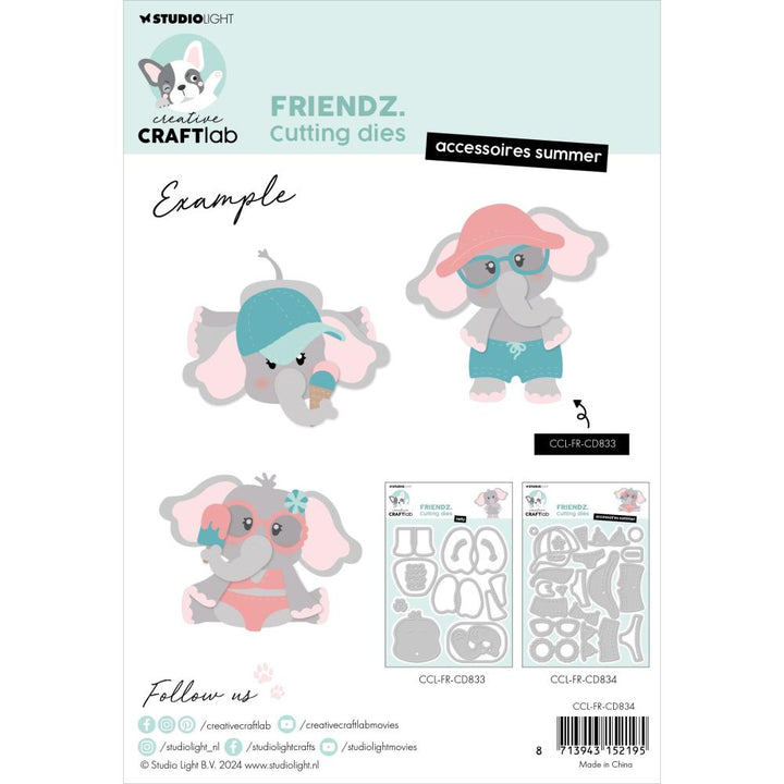 Studio Light Friendz Cutting Die: Nr. 834, Summer Accessories (5A0023KM1G6KW)