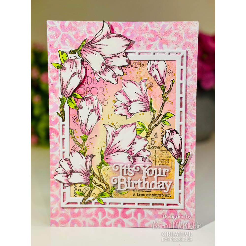 Woodware 4"X6" Clear Stamps Singles: Spring Magnolia (FRS1034)