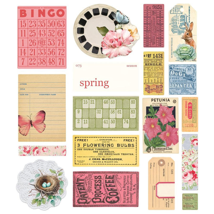 Simple Stories Simple Vintage Spring Garden Ephemera, 18/Pkg (SGD21727)