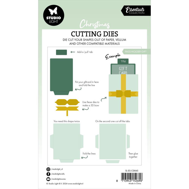 Studio Light Essentials Cutting Die: Nr. 845, Pass Holder Gift (5A0023HK1G6LB)