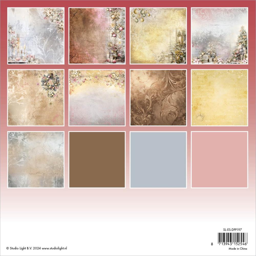 Studio Light Essentials 8"X8" Paper Pad: Nr. 197, Romantic Christmas, 36/Pkg (5A0023J51G6NG)