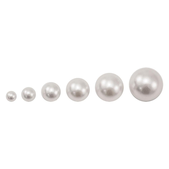 Tim Holtz Idea-ology .313" To .75" Pearl Baubles: Undrilled Cream Pearls, 60/Pkg (TH94099)