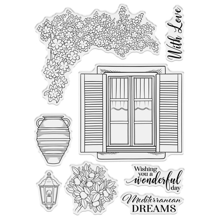 Crafter's Companion Mediterranean Dreams Stamp: Mediterranean Window (MEDMEDWI)