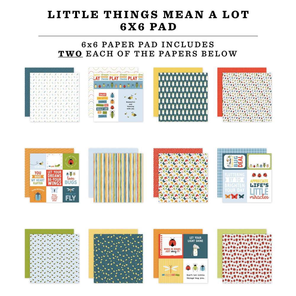 Echo Park Little Things Mean A Lot 6"X6" Double-Sided Paper Pad (MAL411023)