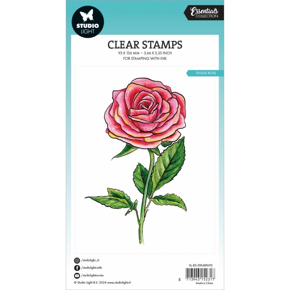 Studio Light Essentials Clear Stamp: Nr. 693, Single Rose (5A0023K61G6JX)