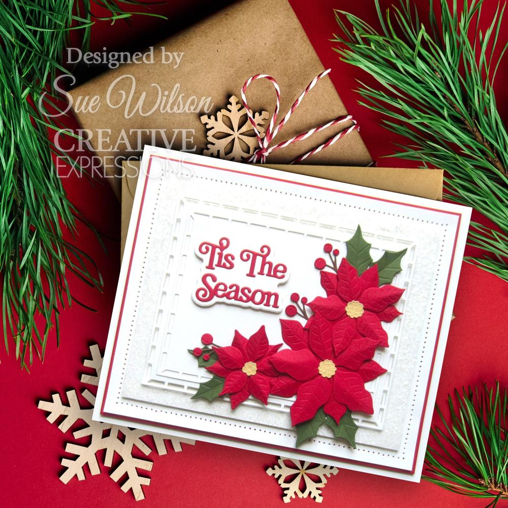 Creative Expressions Craft Dies: Festive Sylish Poinsettia, By Sue Wilson (5A00283B1GB5P)