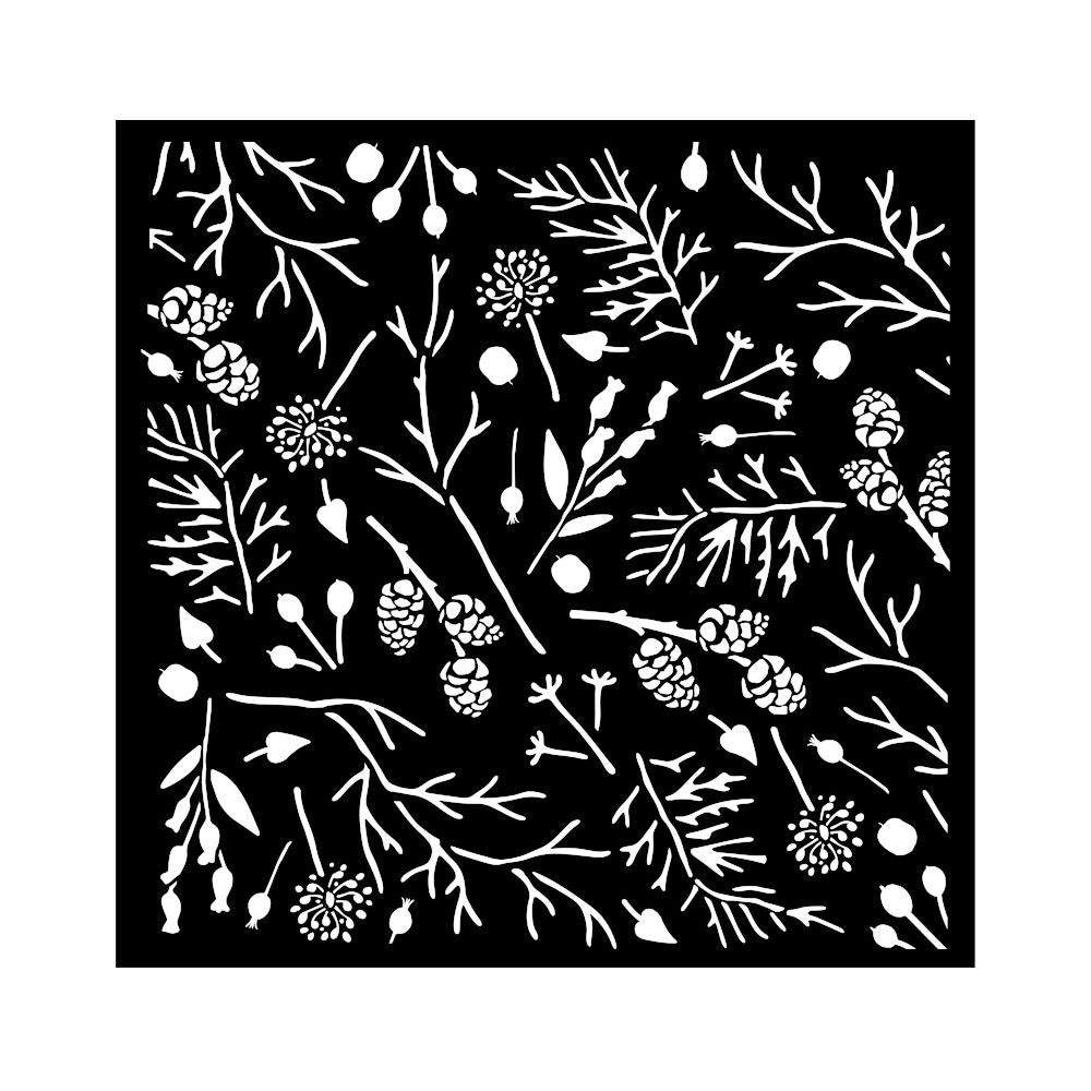 Stamperia Forest 7"X7" Stencil: Branches And Pinecones (5A002CGD1GG0R)