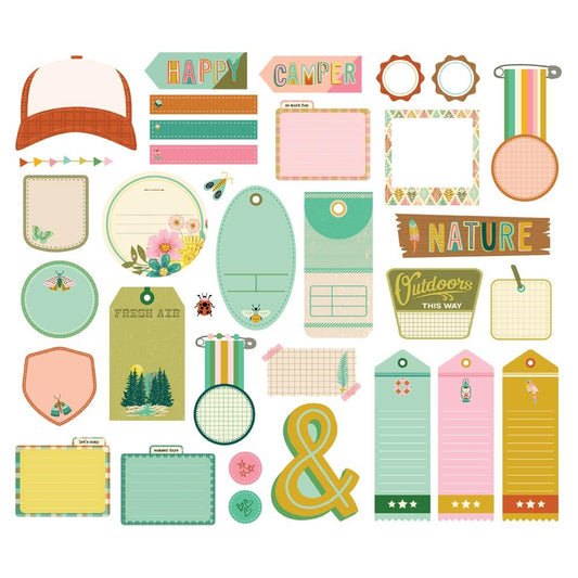 Simple Stories Trail Mix Bits & Pieces Die-Cuts: Journal, 34/Pkg (MIX20319)