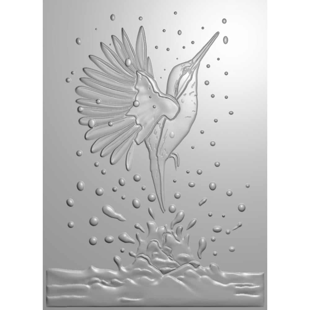 Crafter's Companion Nature's Garden Kingfisher 5"X7" 3D Embossing Folder: Halcyon Daze (DEF5HADA)
