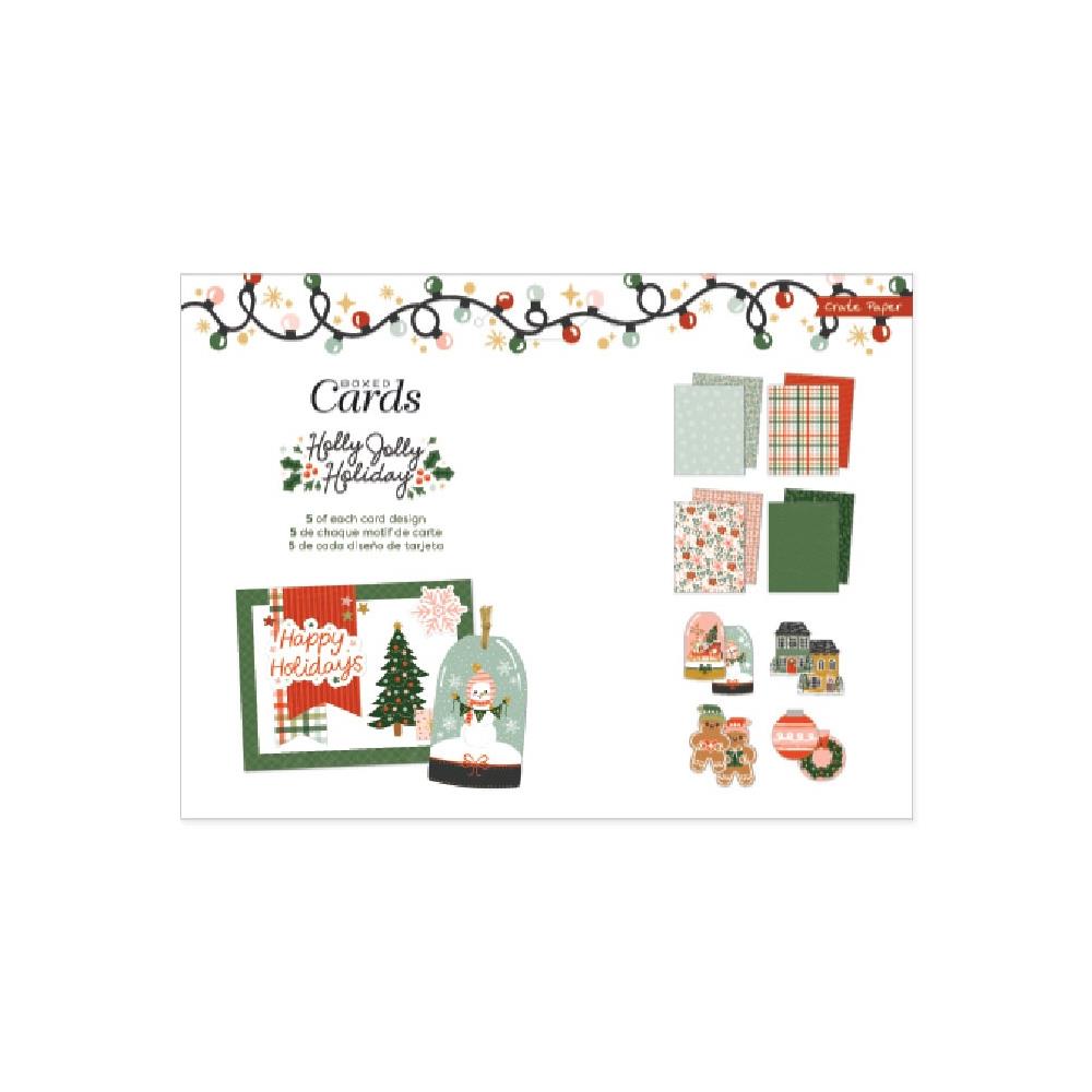 American Crafts A2 Cards W/Envelopes: Crate Paper Holly Jolly, 40/Box (5A00278V1G9JL)