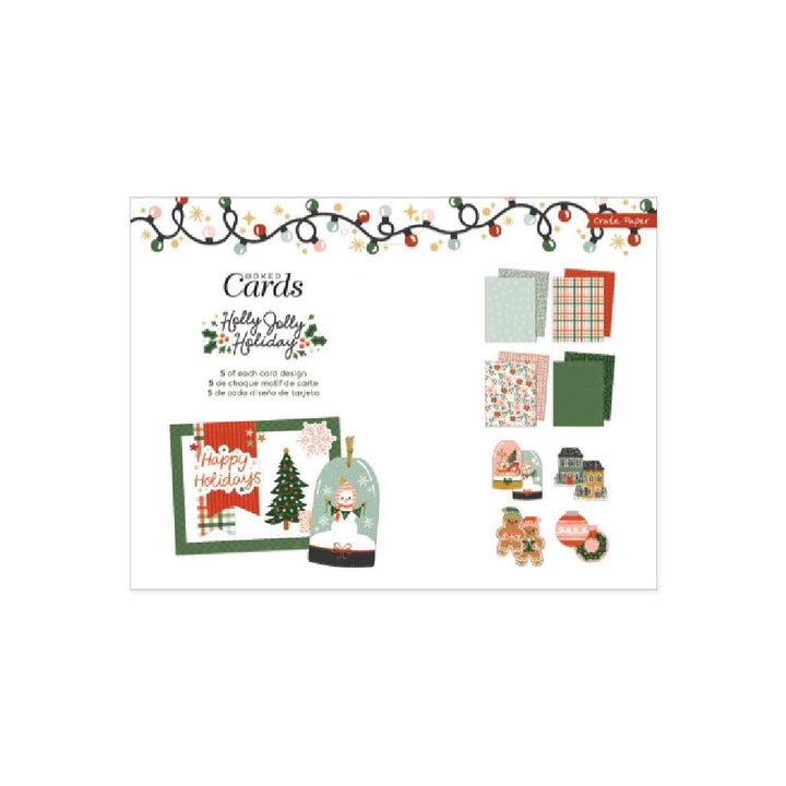 American Crafts A2 Cards W/Envelopes: Crate Paper Holly Jolly, 40/Box (5A00278V1G9JL)