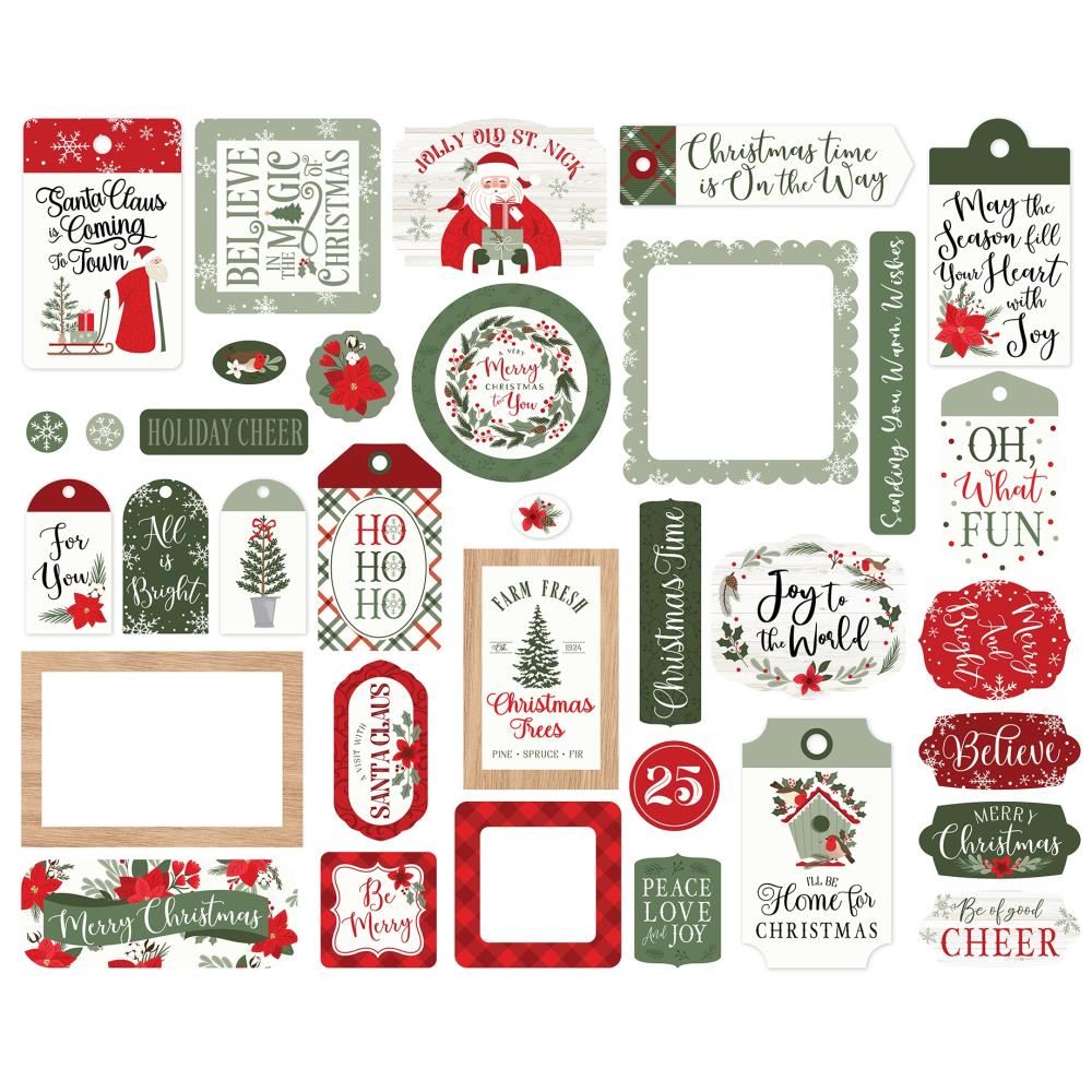 Echo Park Christmas Time Cardstock Ephemera: Frames & Tags (CT330025)