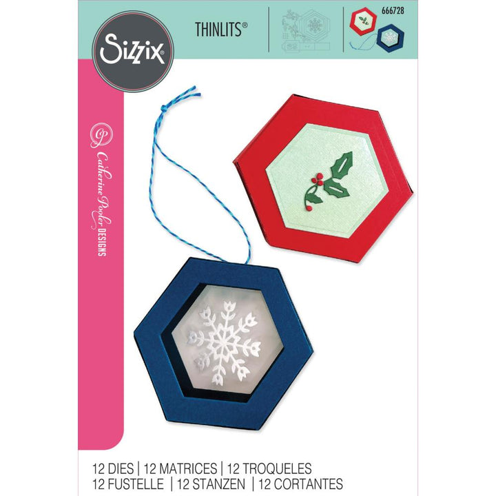 Sizzix Thinlits Die Set: Hanging Ornament Box, 12/Pkg, By Catherine Pooler (5A0024191G7B9)