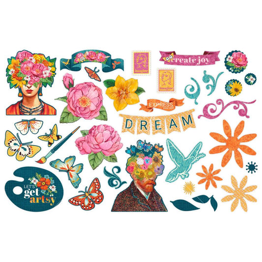 Graphic 45 Let's Get Artsy Ephemera Die-Cut Assortment (G4502757)