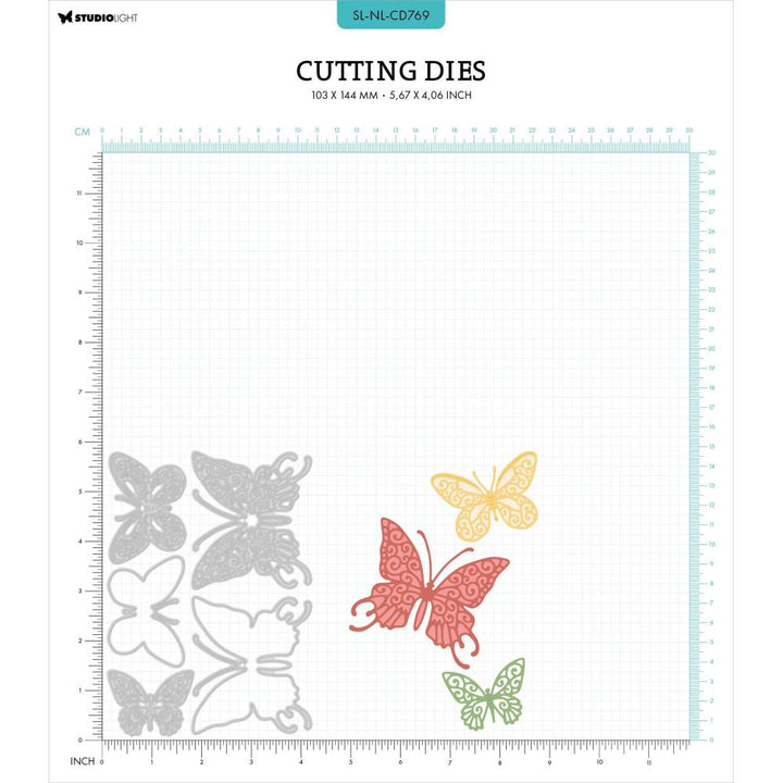 Studio Light Nature Lover Cutting Dies: Nr. 769, Butterflies (LNLCD769)