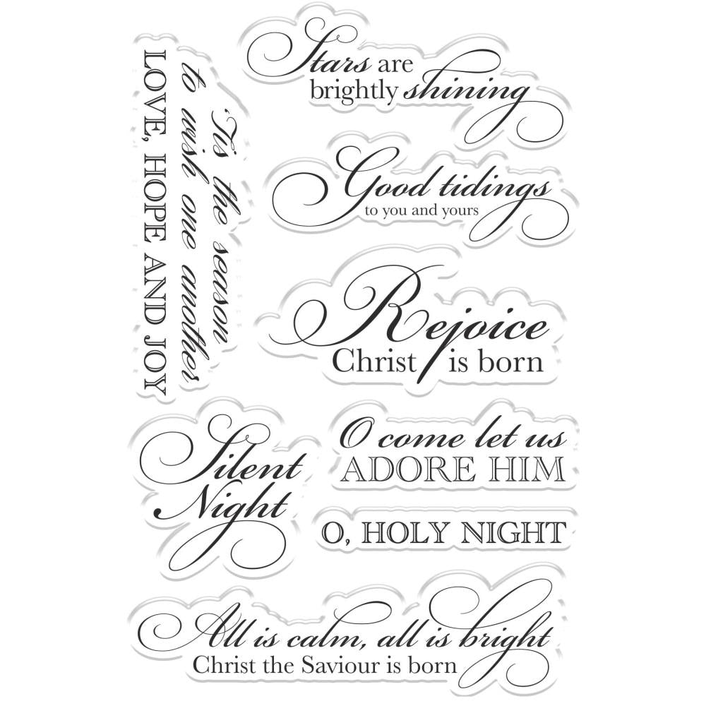 Crafter's Companion O' Holy Night Clear Stamp Set: Good Tidings (CASTGOOD)