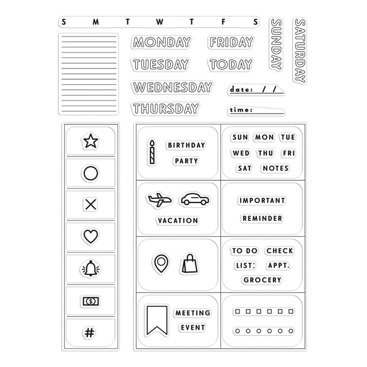 Hero Arts 6"X8" Clear Stamps: Weekly Planner (HACM738)