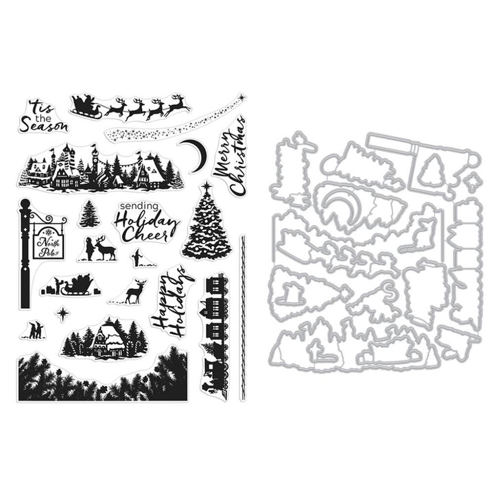 Hero Arts Clear Stamp & Die Combo: North Pole Scenics (5A002CDT1GFZ1)