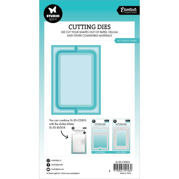 Studio Light Essentials Cutting Die: Nr. 823, Rectangle Card Shape (5A0023LG1G6J7)