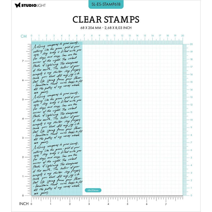 Studio Light Essentials Clear Stamps: Nr. 618, Script Background (STAMP618)