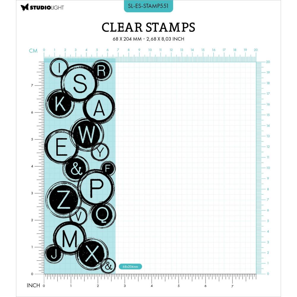 Studio Light Essentials Clear Stamp: Nr. 551, Typewriter Keys (STAMP551)