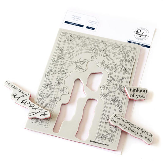 Pinkfresh Studio 4"X6" Clear Stamp Set: Blooming Arch (5A002CWB1GGCW)