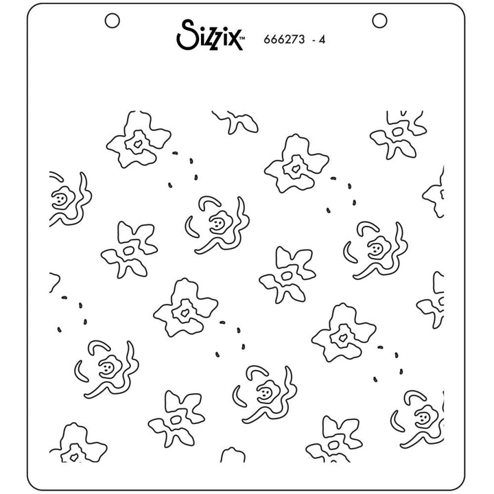 Sizzix Making Tool 6"X6" Layered Stencil: Flower Patch, By Alexis Trimble (666273)