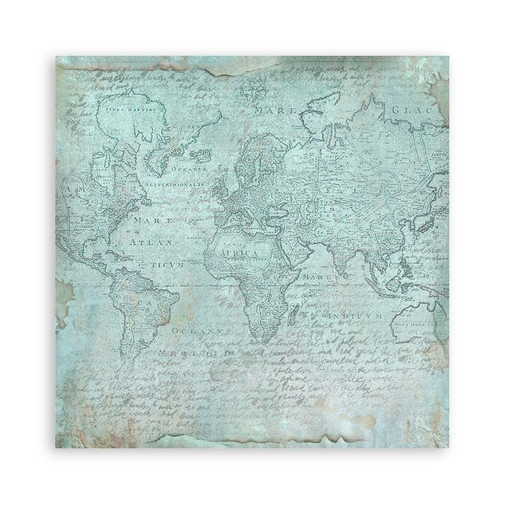 Stamperia Around The World 12"X12" Polyester Fabric, 4/Pkg (SBPLT14)