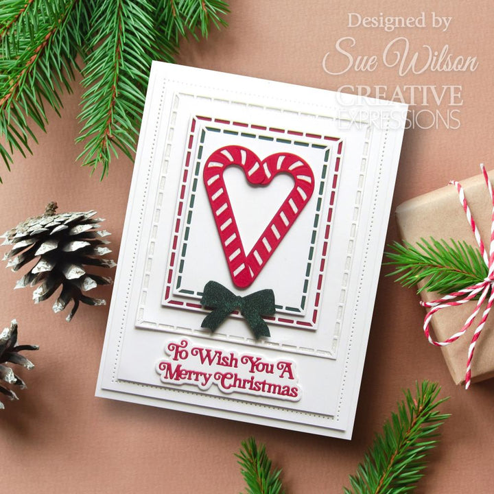 Creative Expressions Festive Shadowed Craft Die: To Wish You A Merry Christmas, By Sue Wilson (5A0028321GB59)