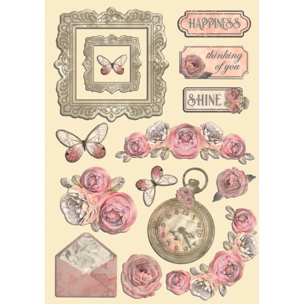 Stamperia Shabby Rose A5 Colored Wooden Shapes (5A0025441G836)