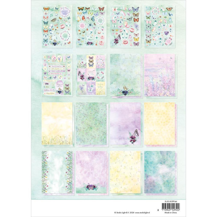 Studio Light Essentials 11.5"X8" Die-Cut Paper Pad: Nr. 146, Beautiful Butterfly, 32/Pkg (SDCPP146)