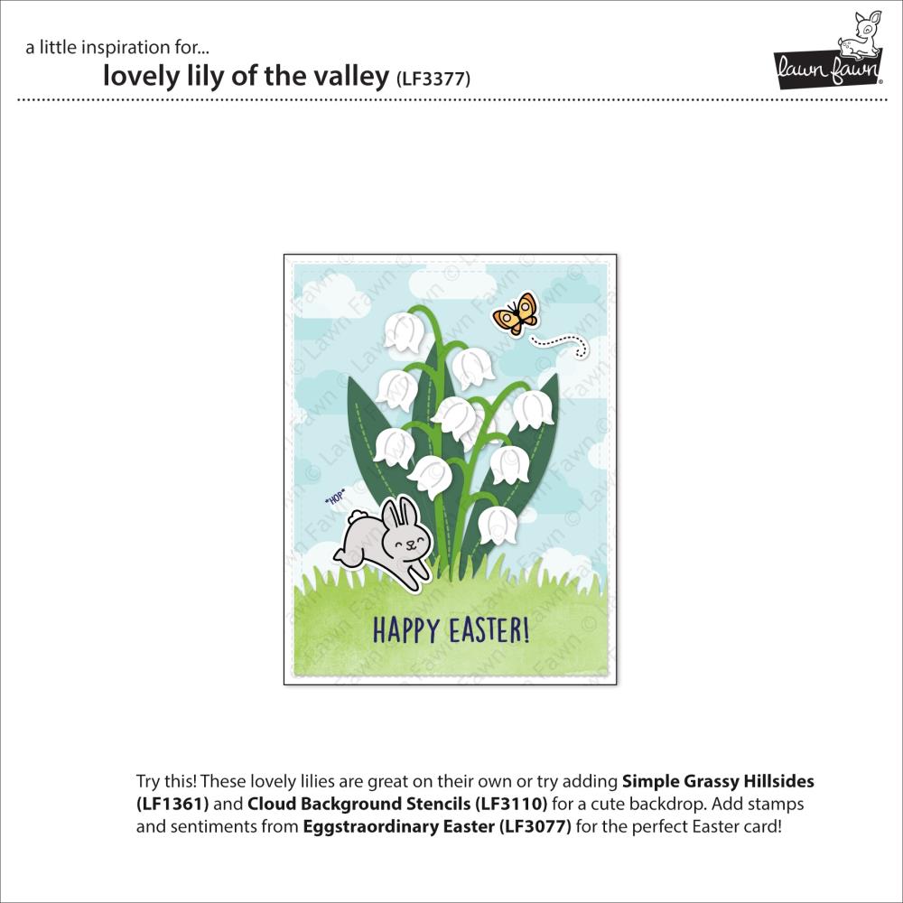 Lawn Fawn Lawn Cuts Custom Craft Die: Lovely Lily of the Valley (LF3377)