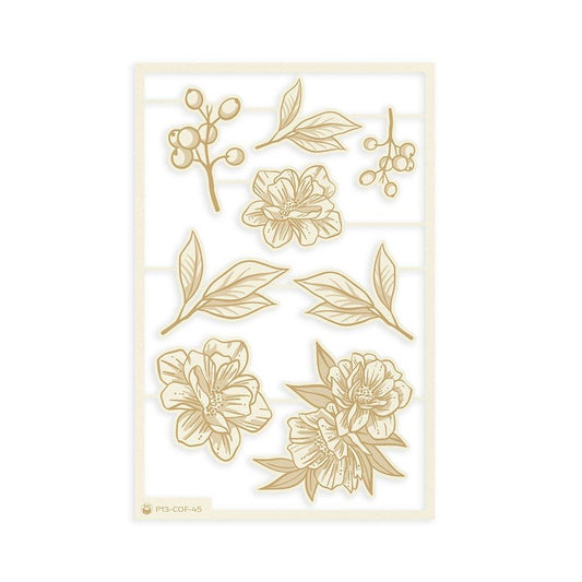 P13 Coffee Break 4"X6" Die-Cut Chipboard Embellishments: #02, 6/Pkg (P13COF45)