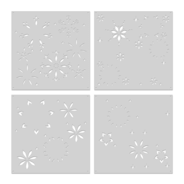 Hero Arts 6"X6" Color Layering Stencil Set: Snowflake (5A002CDY1GFYJ)