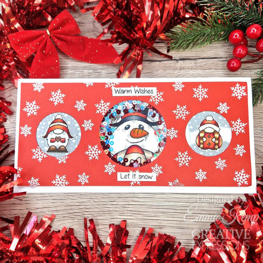 Woodware 4"X6" Clear Stamps Singles: Snow Gnomes (FRS1006)