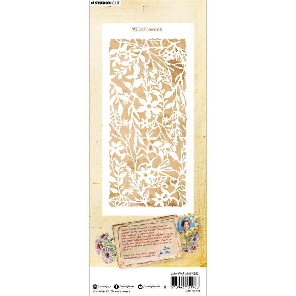 Studio Light Jenine's Mindful Art Wild & Free Stencil: Nr. 282, Wildflowers (5A0023KQ1G6NM)