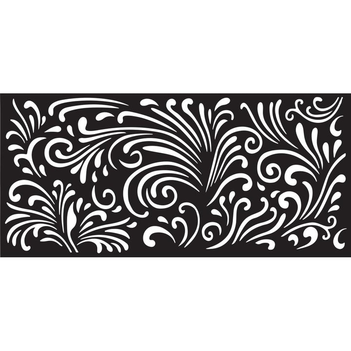Creative Expressions 4"X8" Stencil: Swirly Wallpaper, By Sam Poole (CEST118)