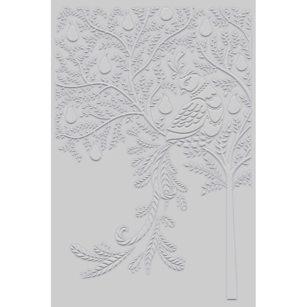 Crafter's Companion Twelve Days Of Christmas 6"X4" 2D Embossing Folder: Partridge In A Pear Tree (CEF4PIPT)