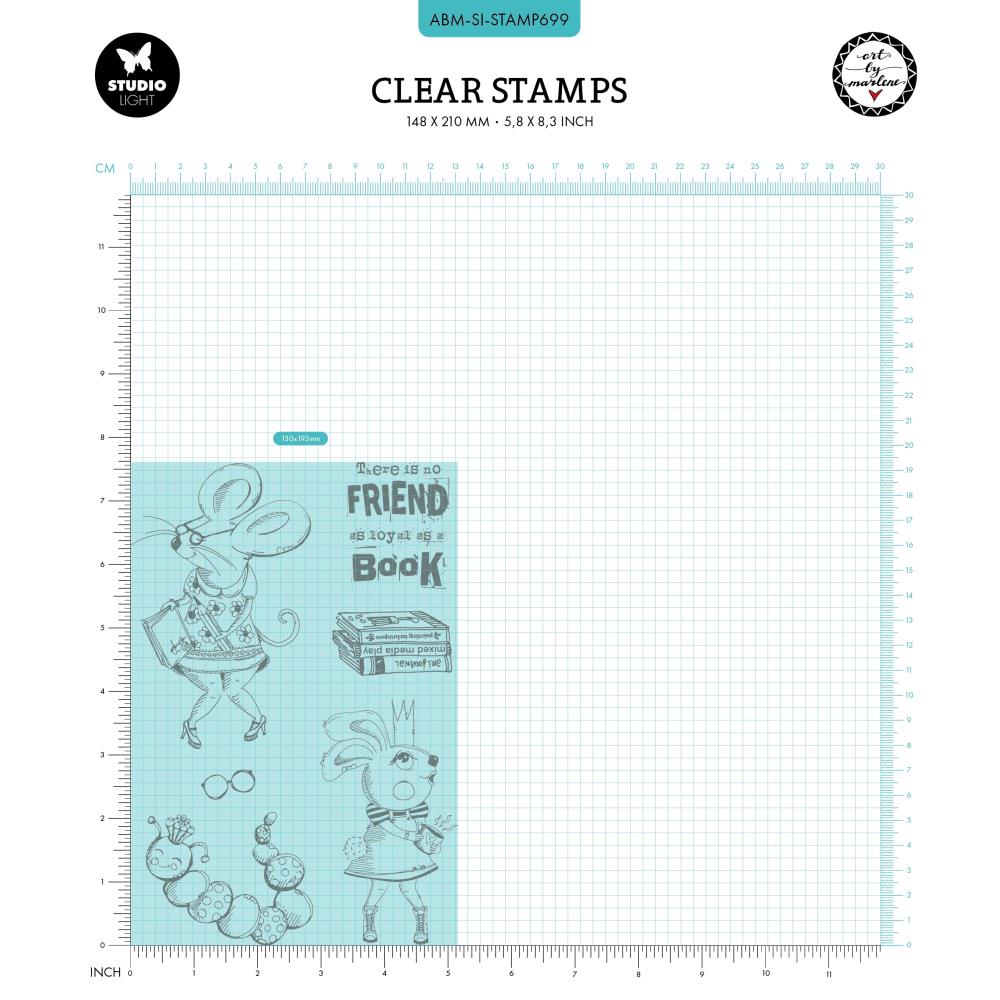 Art by Marlene Signature Collection Clear Stamps: Nr. 699, Smart Bookworm (5A002BDQ1GDYX)