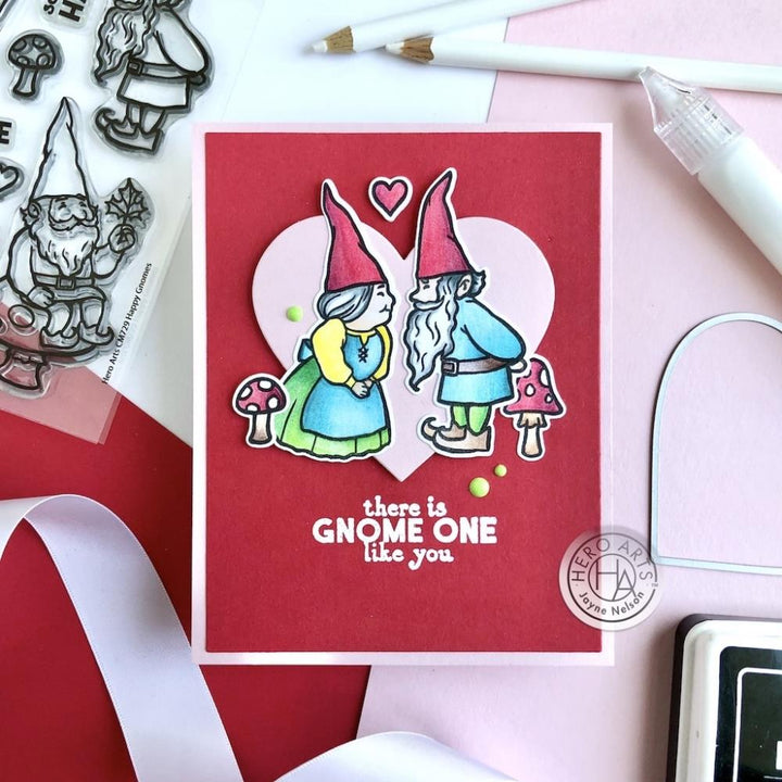 Hero Arts Clear Stamp & Die Combo: Happy Gnomes (HASB382)