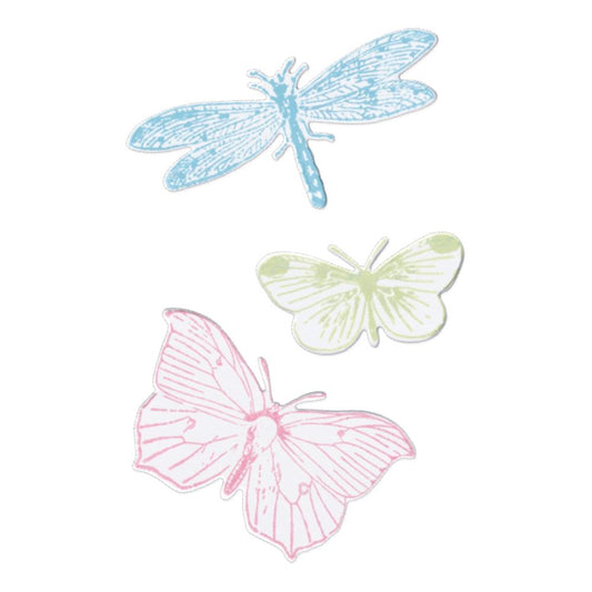 Sizzix/49 and Market Framelits Die & Stamp Set: Engraved Wings, 3/Pkg (666633)