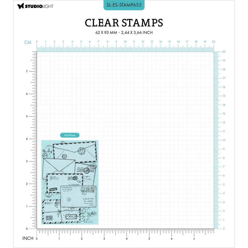 Studio Light Vintage Diaries Clear Stamps: Nr. 653, Letters (5A0023HT1G6LD)