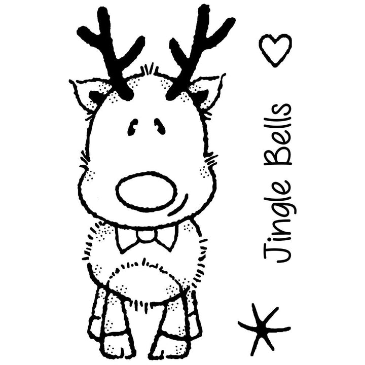 Woodware 3"X4" Clear Stamp Singles: Mini Rudolph (FRM063)