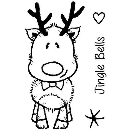 Woodware 3"X4" Clear Stamp Singles: Mini Rudolph (FRM063)